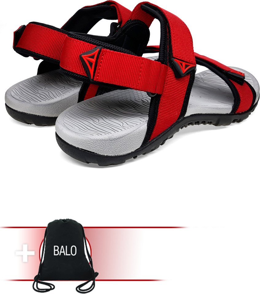 Giày Sandal Việt Thủy Quai Ngang VT1 - Đỏ - Tặng Kèm Balo Túi Rút Đặc Biệt