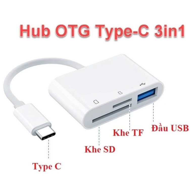 SD/TF chuẩn USB Type C Đầu đọc thẻ nhớ vỏ cao cấp - Hàng chính hãng ĐẦU ĐỌC THẺ NHỚ