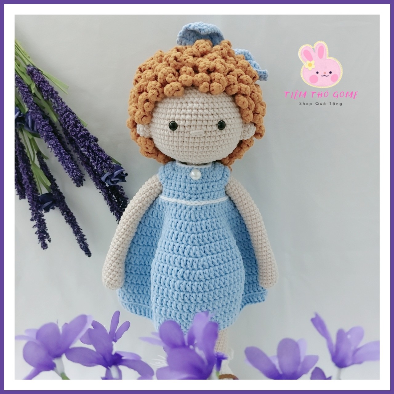Búp bê nhồi bông, Búp bê len móc handmade, búp bê Sofia 37, quà cho bé