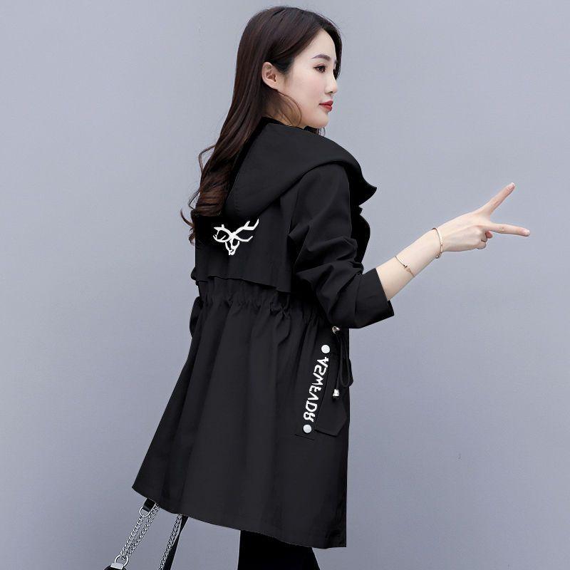 Áo Khoác Gió Dáng Dài Vừa Vặn Có Nón Phong Cách Hàn Quốc Thời Trang Mùa Thu Mới 2022