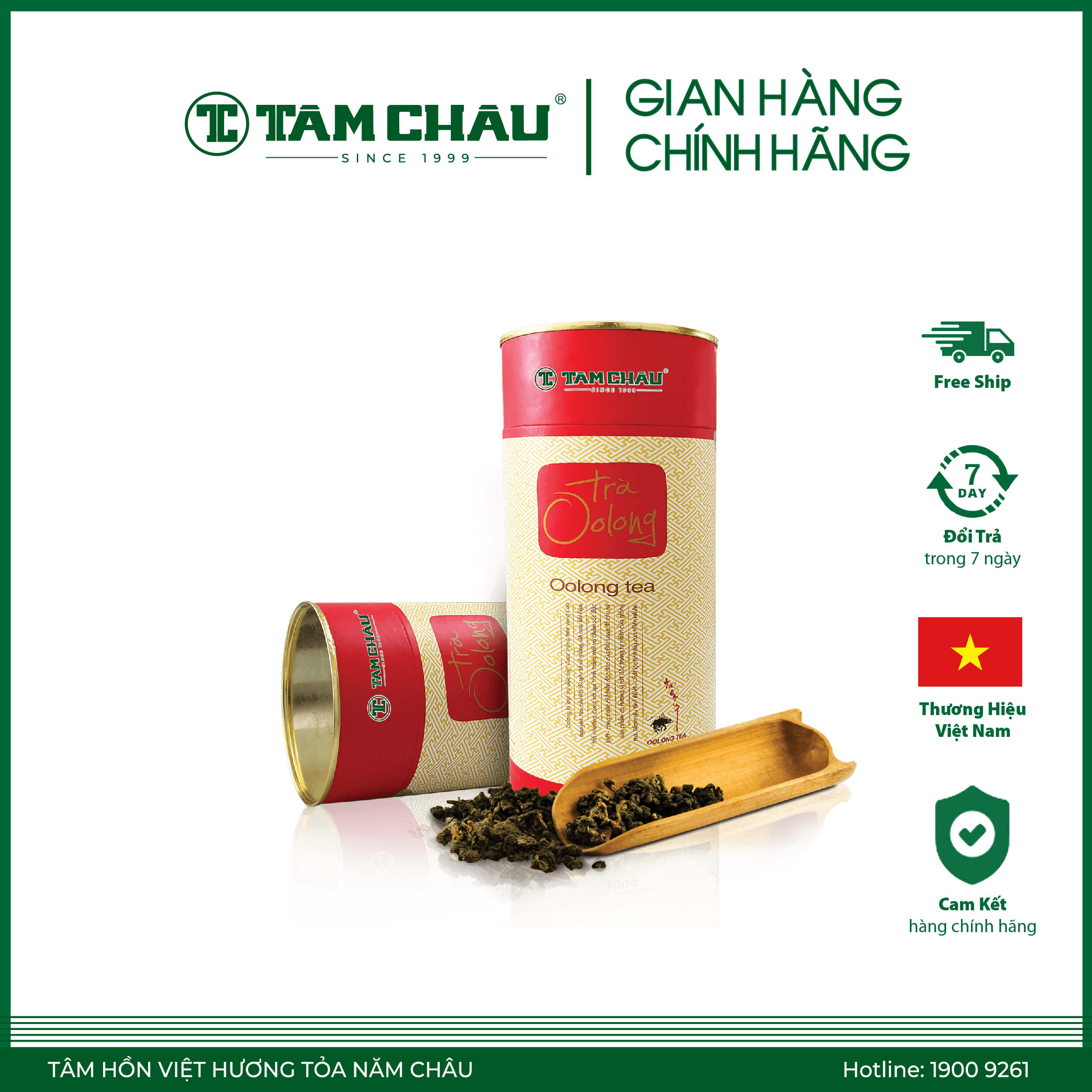 Trà Oolong Lon Giấy 100G Cao Cấp - Chính hiệu TÂM CHÂU BẢO LỘC