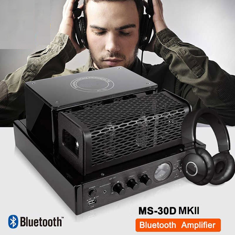 Amply Đèn MS-30D MKII Tích Hợp Bộ Giải Mã Âm Thanh DAC Model 2019 Hỗ Trợ Kết Nối Bluetooth, Cổng USB, Cổng Quang và Cáp Đồng Trục AnZ