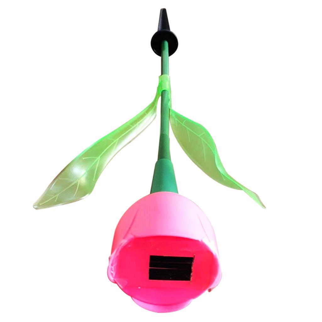 4 Pieces Solar Powered LED Lantern Flower Lights Outdoor Garden
