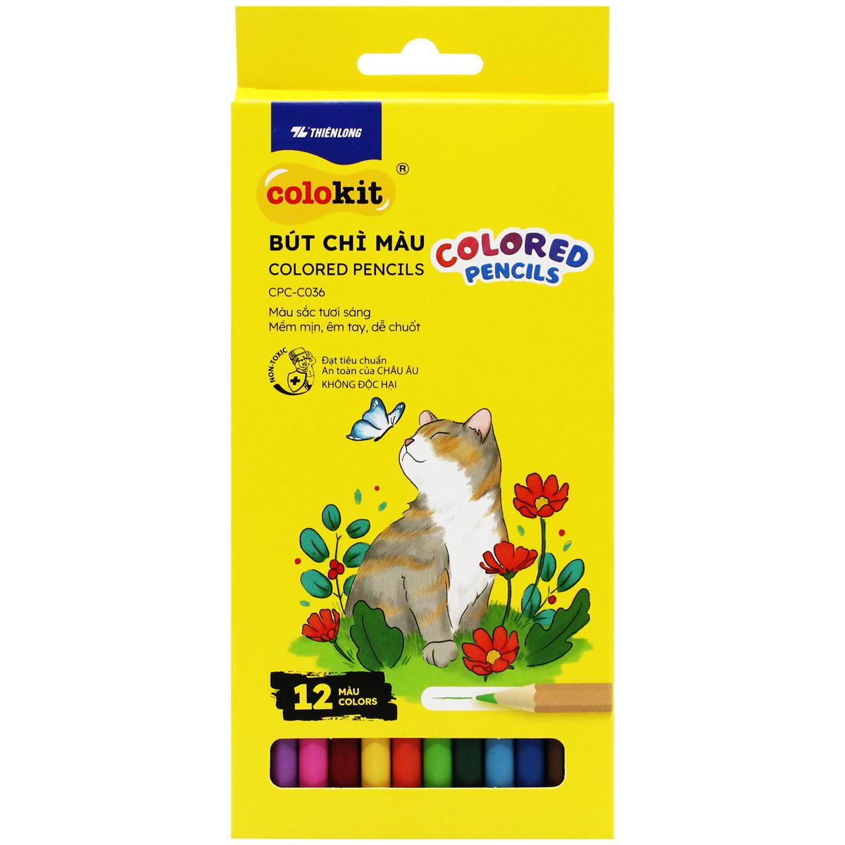 Hộp 12 Bút Chì Màu Colored Pencils - Colokit CPC-C036