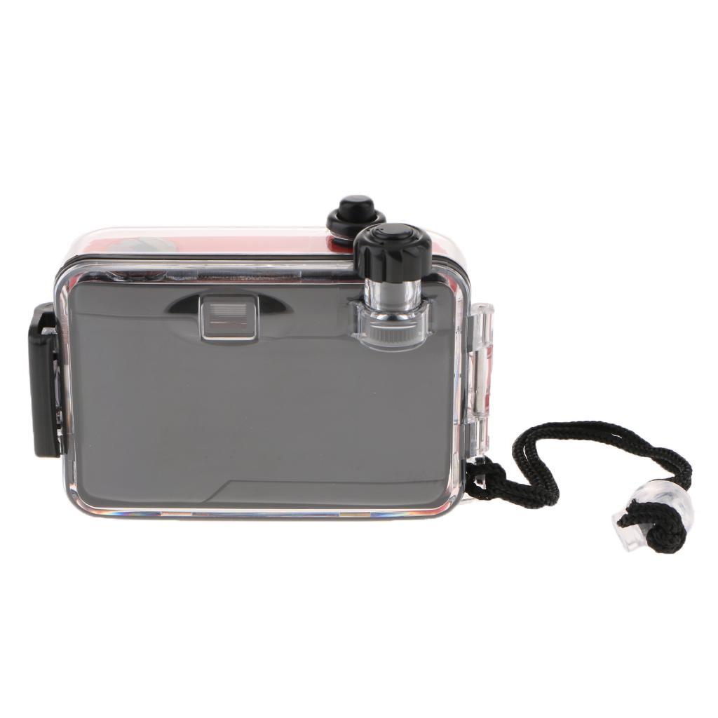 16FT Waterproof 35mm Film Camera with Case for Scuba Diving, Snorkeling Red
