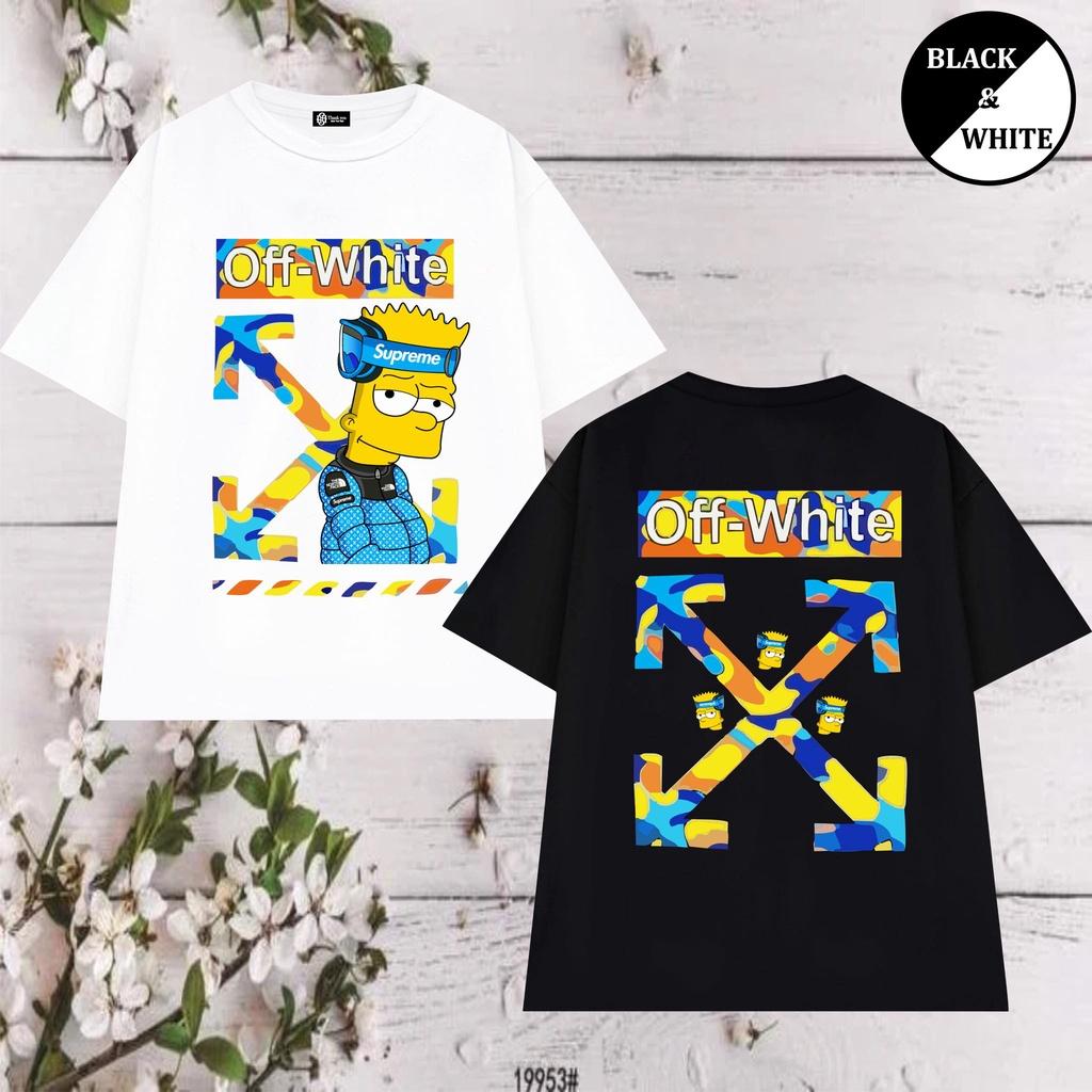 ÁO THUN UNISEX NAM NỮ mũi tên mặt vàng off white