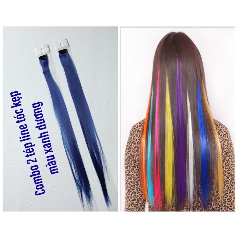 Line tóc kẹp màu sắc từ 12-23- mua 5 tặng 1 line đồng sizd, dài 55-60cm nặng 3 gam