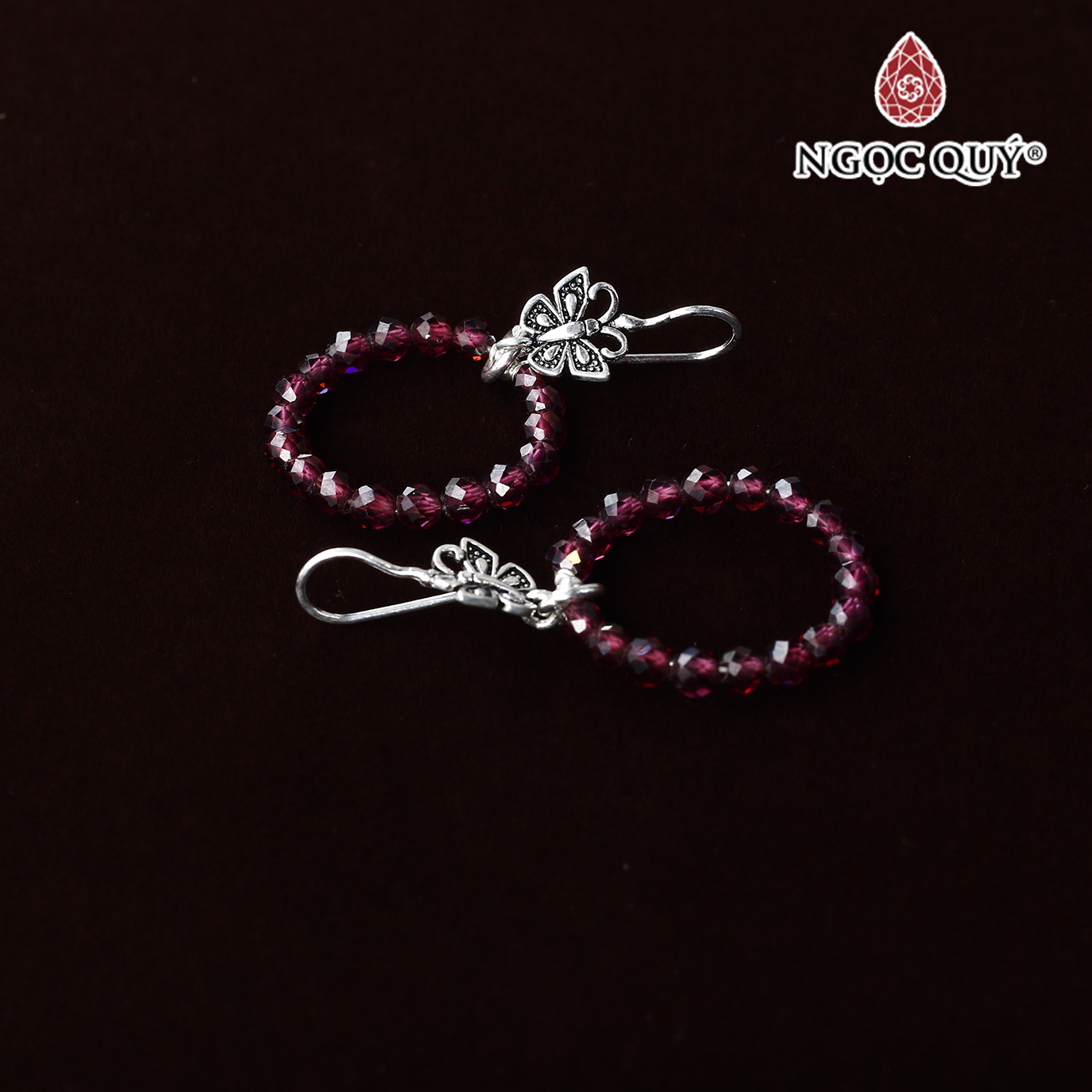 Bông tai đá garnet mệnh hỏa thổ - Ngọc Quý Gemstones