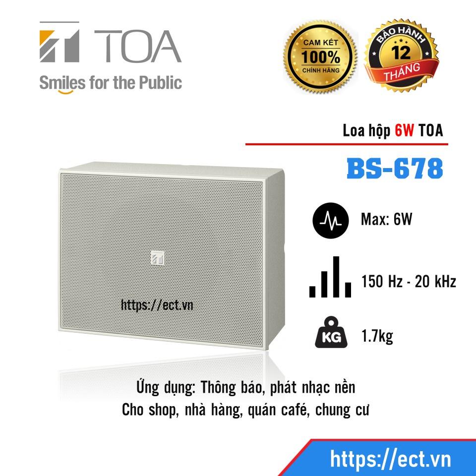 Loa hộp treo tường 6W dùng trong thông báo, phát nhạc nền TOA BS-678