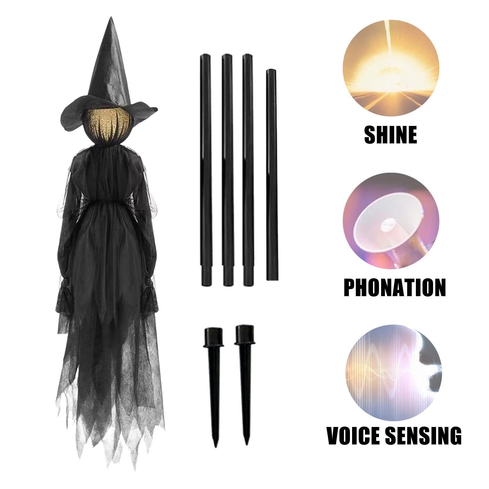 Halloween Decorations Outdoor Halloween Witch Waterproof Large Gifts Garden Decoration Halloween Ornament for Party Yard