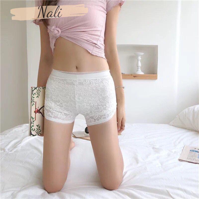 Quần Đùi Ren Váy Mặc Trong Kiểu Hoa Cúc, Quần Đùi Mặc Váy Ren Hoa NL103