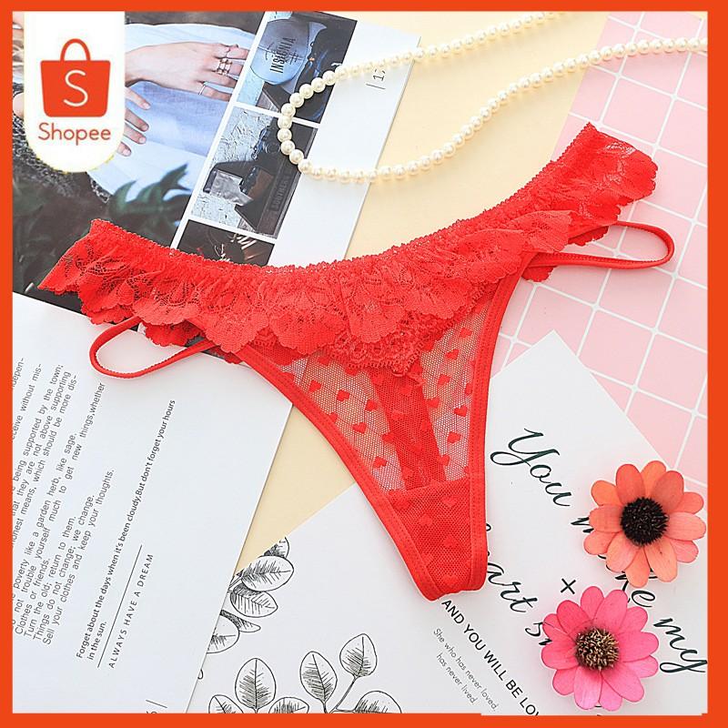 Quần lót lọt khe - Quần lót ren nữ phối dây sexy - Chất liệu ren mềm mịn, mẫu mới DNL022
