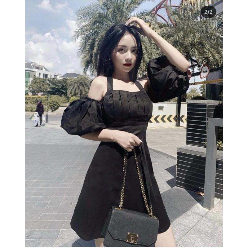 Đầm Xinh ĐIDII DRESS form tôn dáng chất vải dày dặn thiết kế phần ngực xếp tinh tế mặc được 2 kiểu