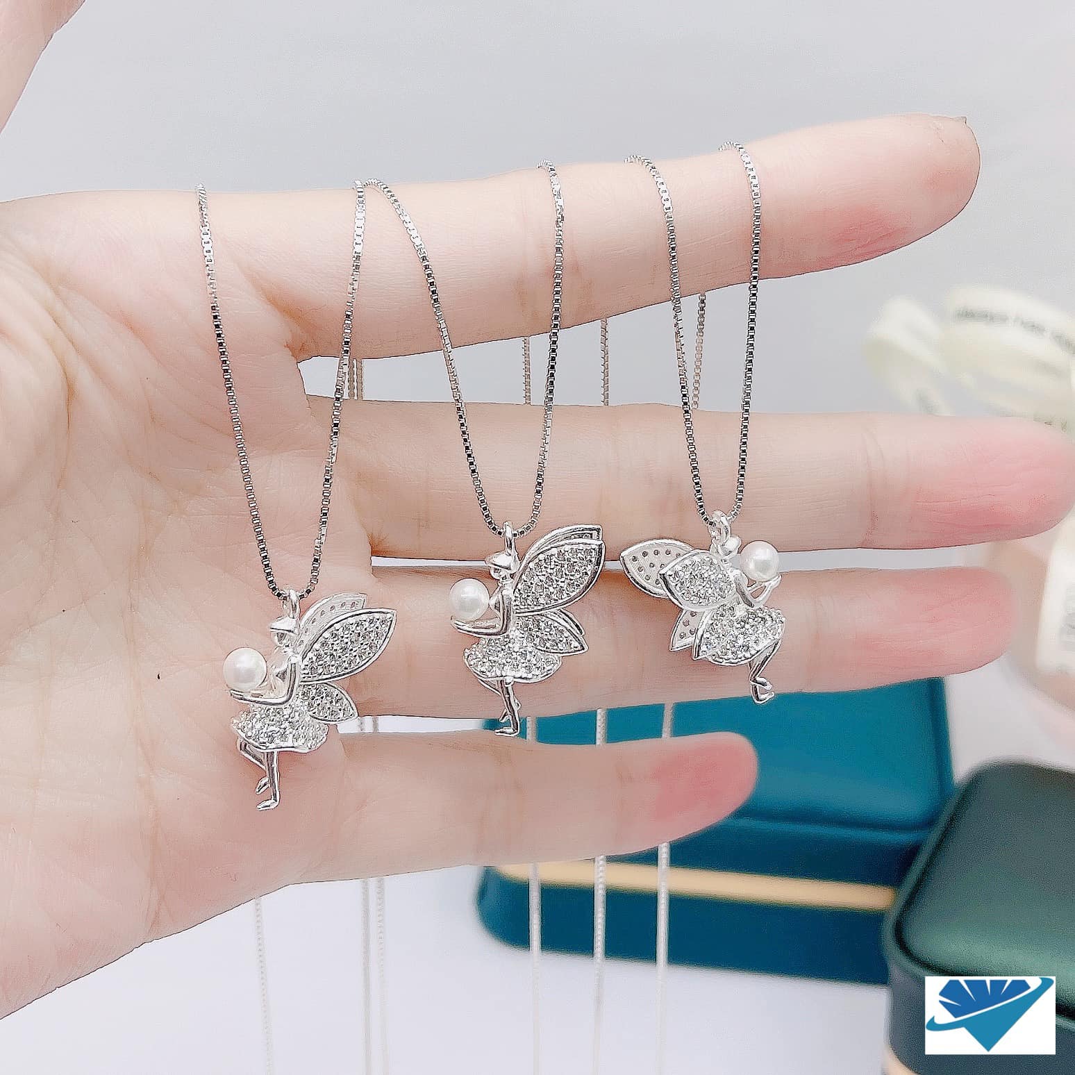 Dây chuyền nữ mặt thiên thần chất liệu bạc s925 MS16t