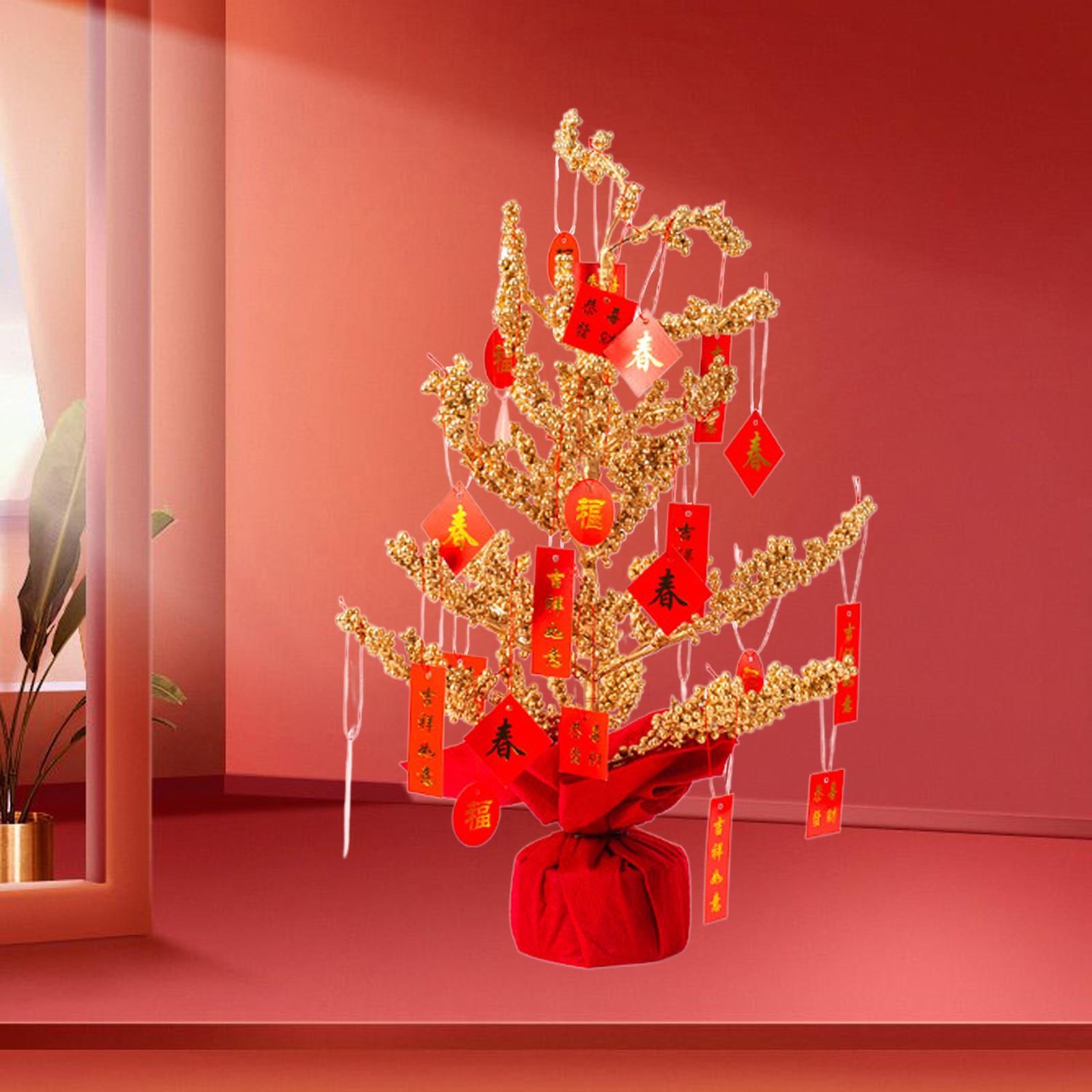 Chinese  Ornament with Greetings Ornament for Living Room Desktop Decor