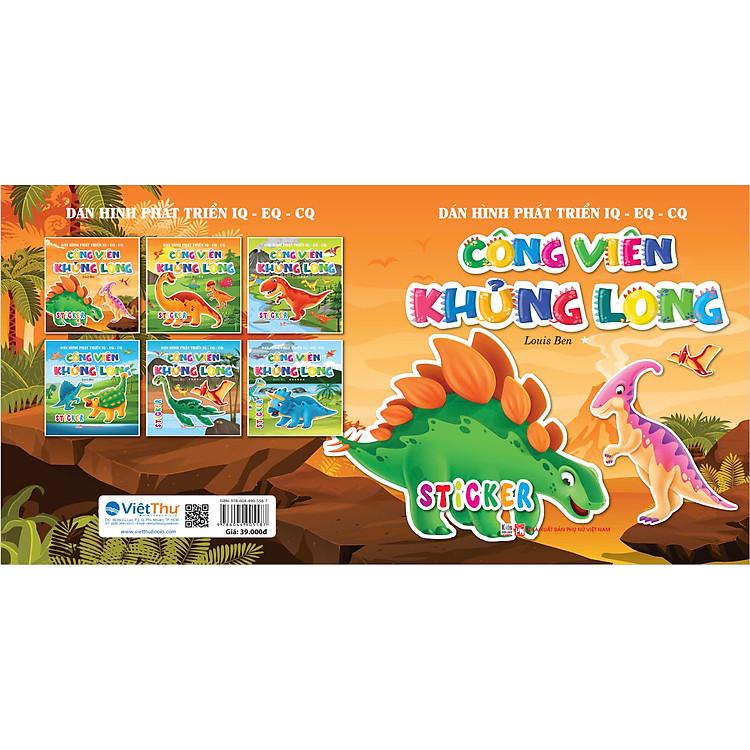 Sách Công Viên Khủng Long 3 sao - dán hình phát triển IQ - EQ - CQ