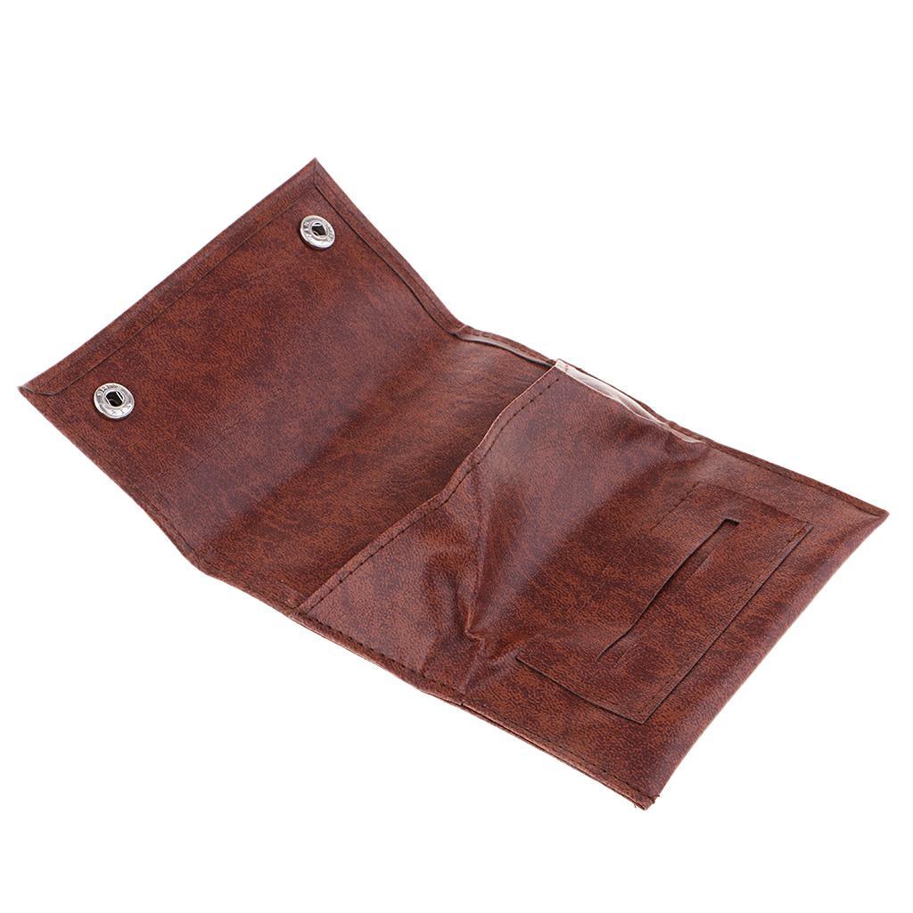 2pcs Portable PU Leather Tobacco Holder Pouch Bag Pipe Case