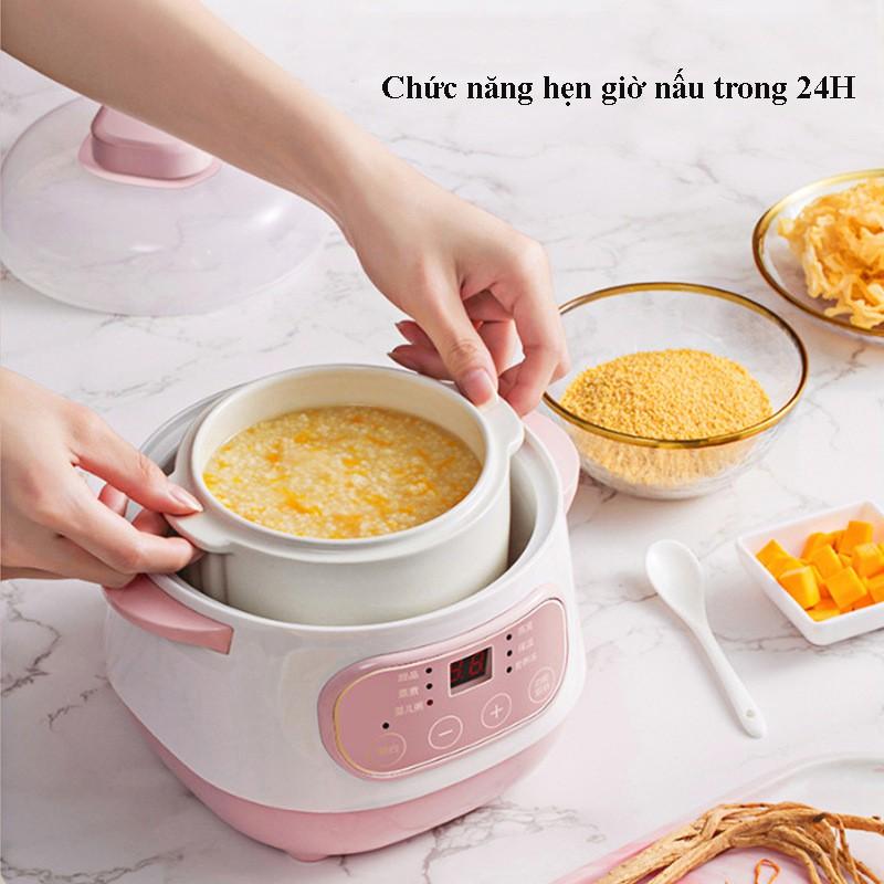 Nồi nấu cháo- đồ ăn dặm cho bé- hầm, hấp cách thủy, nấu cháo đa năng - Cực tiện lợi