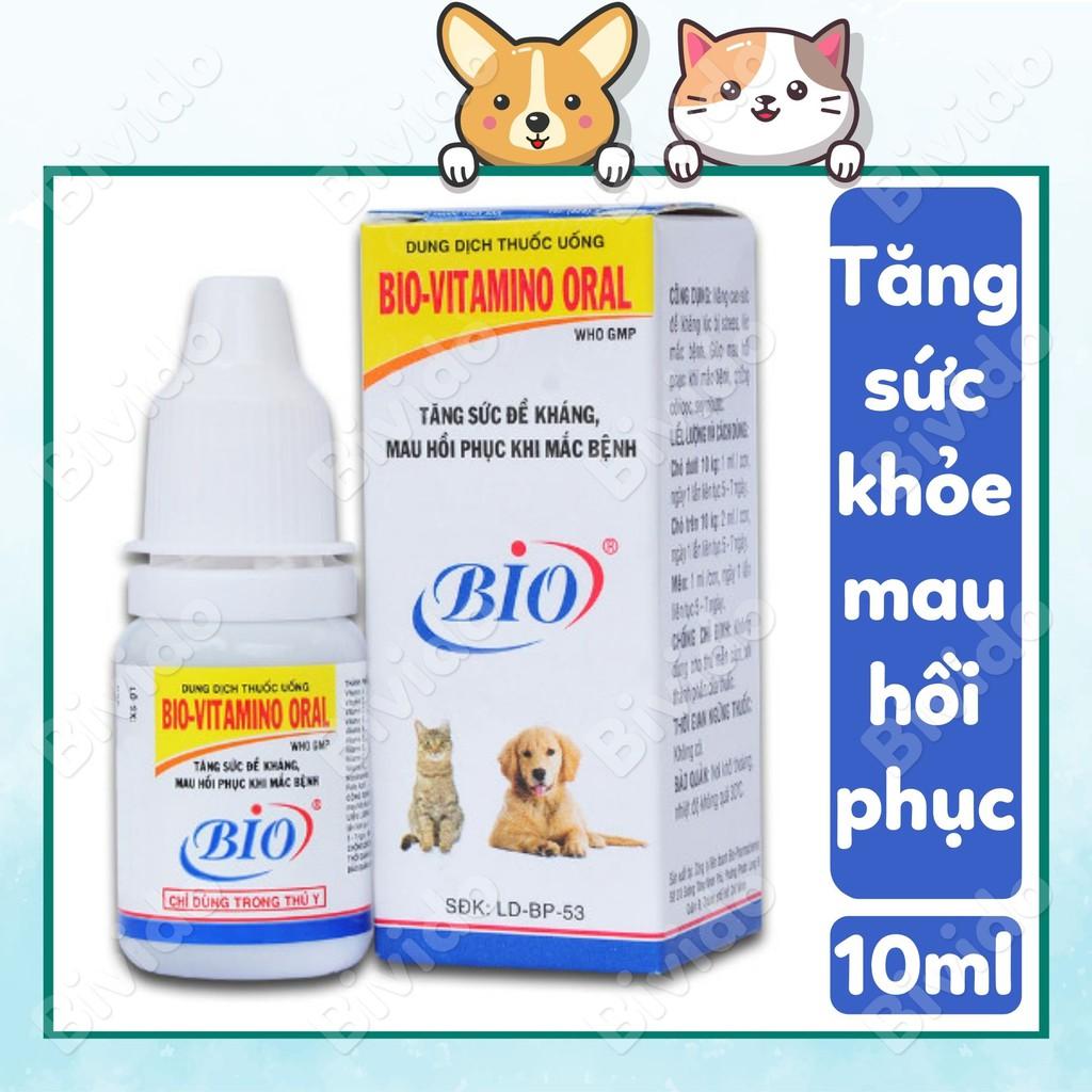 Bio-Vitamino Oral dạng uống chó mèo tăng đề kháng, mau hồi phục khi bệnh chai 10ml - Bivido