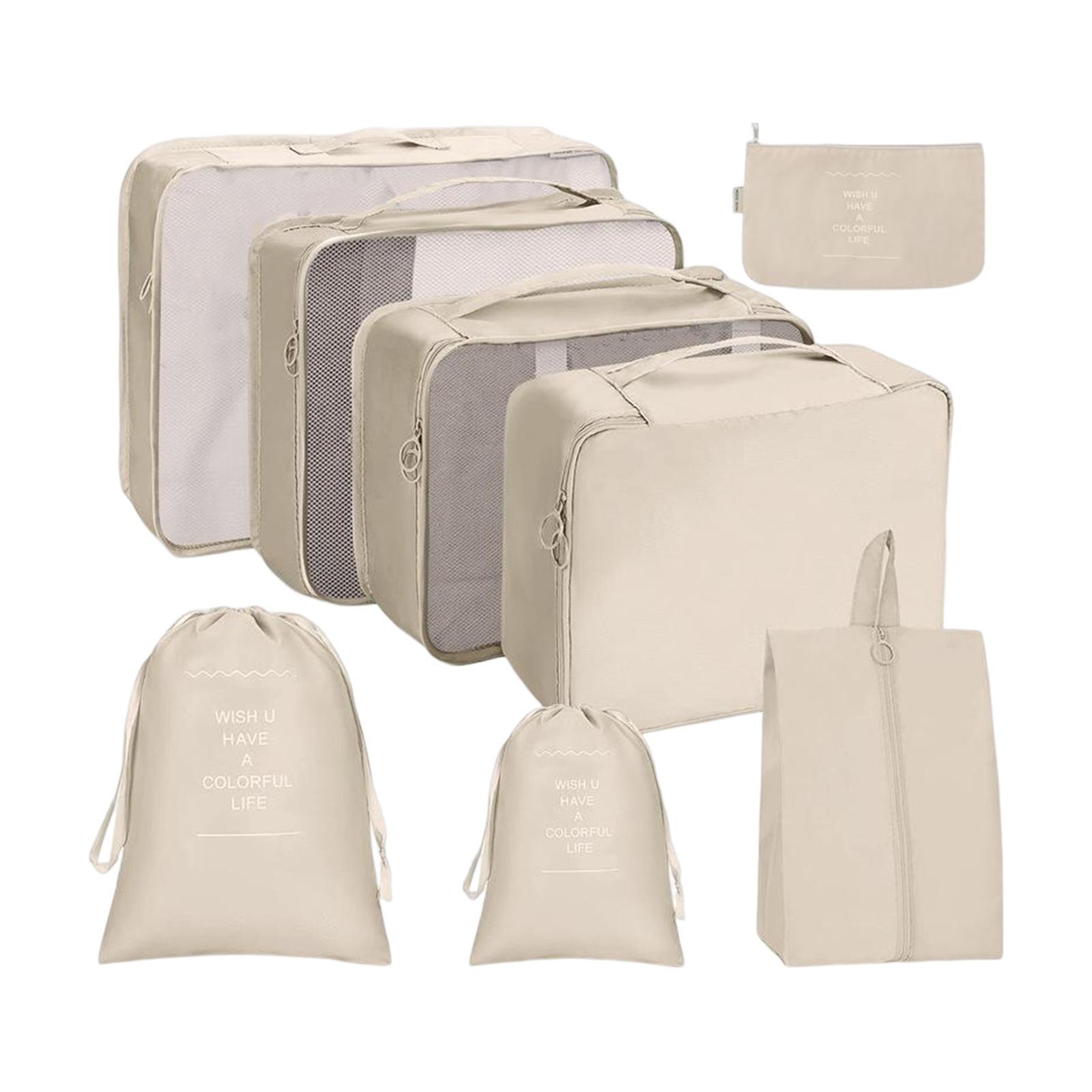 8x Lightweight Packing Cubes for Suitcases Suitcase Clothes Storage Bags