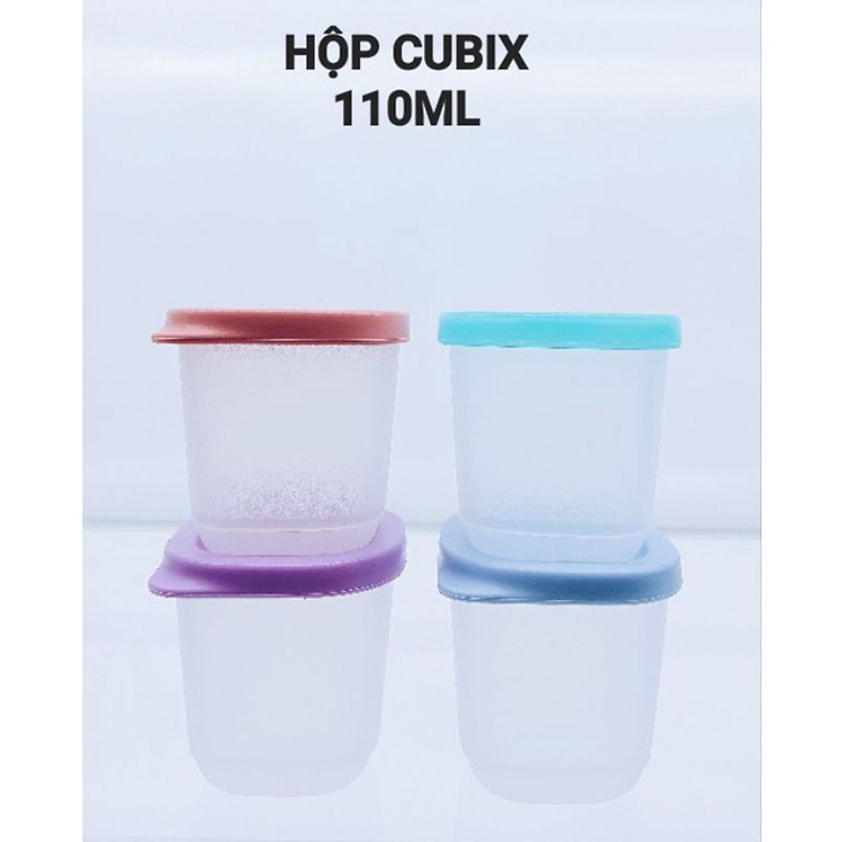 Bộ hộp Bảo quản thực phẩm Cubix Mini Square Tupperware - Hàng chính hãng