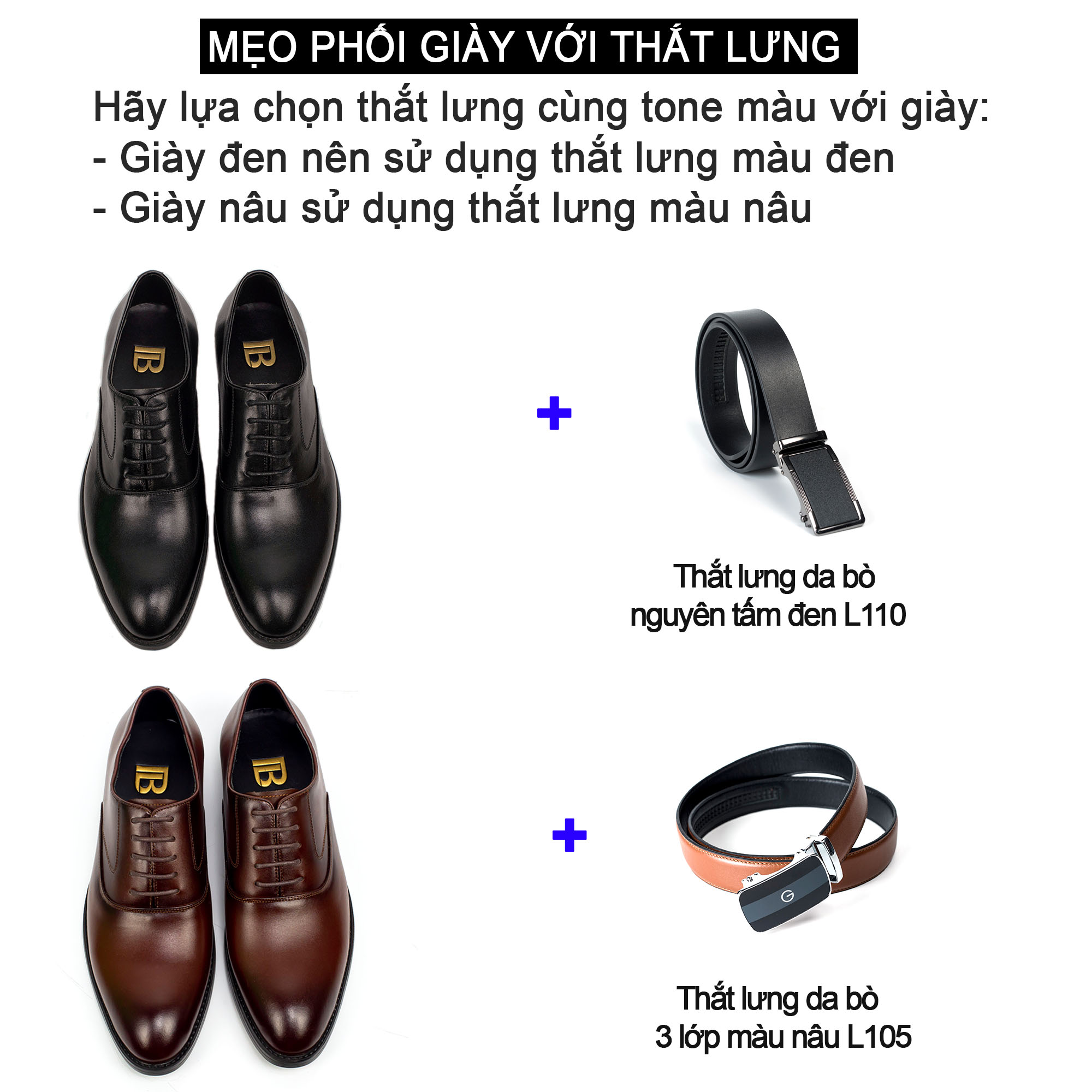 Giày da nam, giày oxford công sở G103 - Da bò Nappa cao cấp