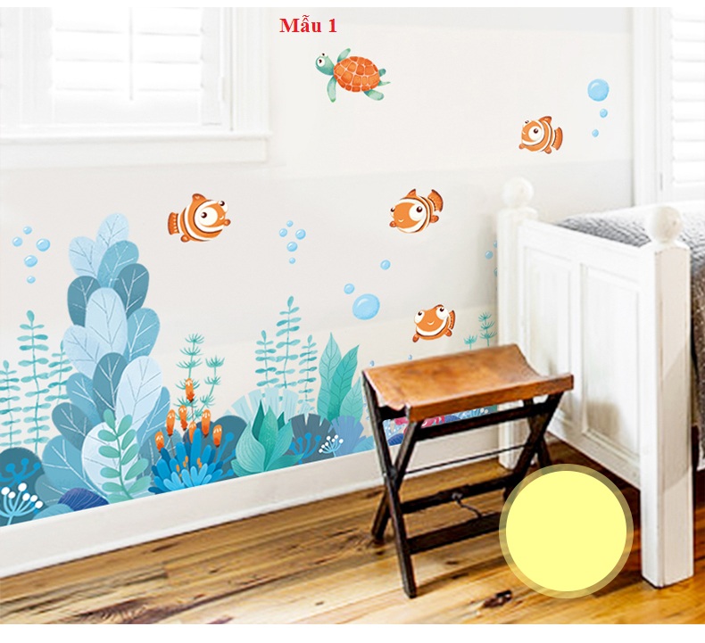 Decal dán tường-Đại dương xanh