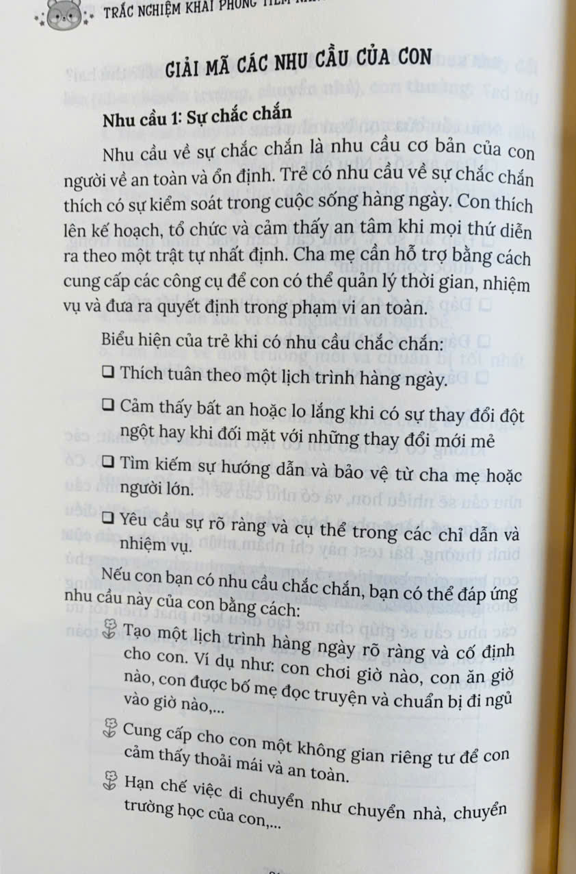 Trắc nghiệm KHAI PHÓNG TIỀM NĂNG con trẻ