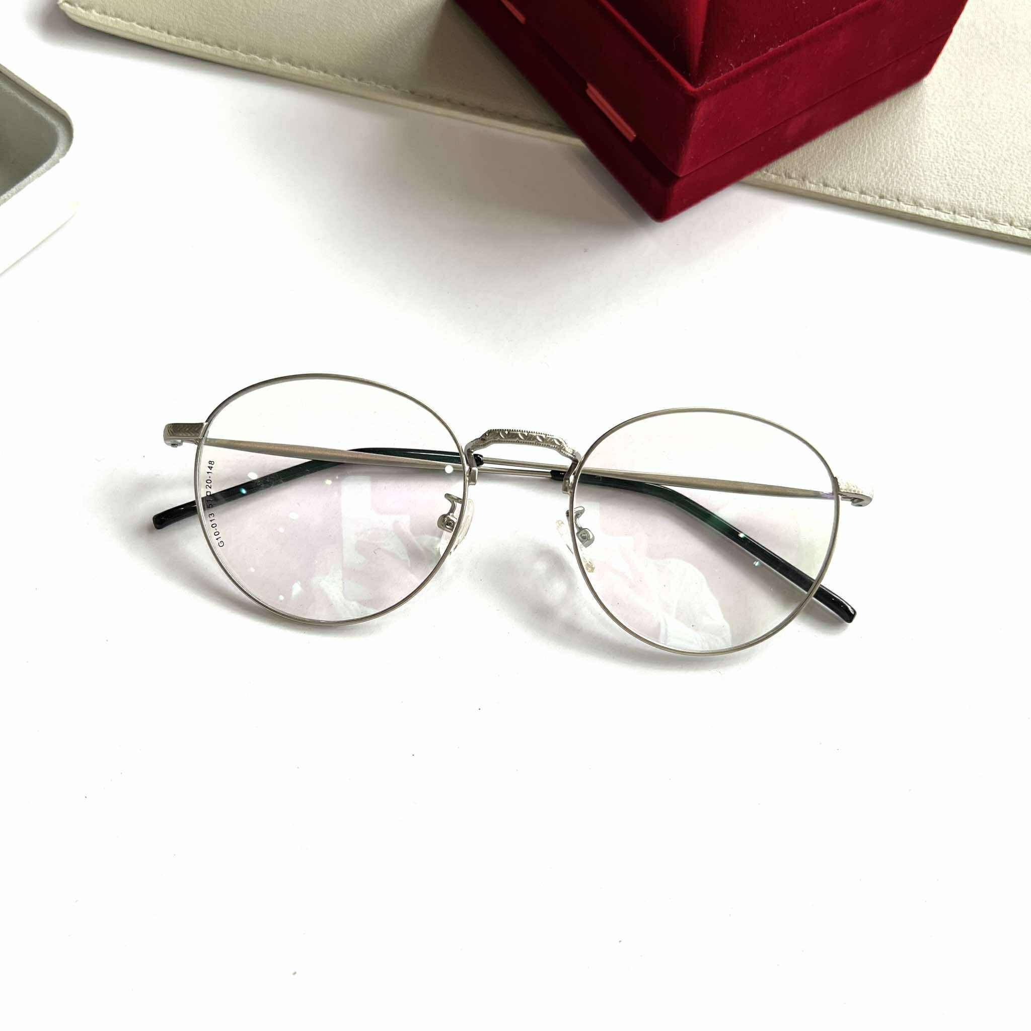 Kính thời trang, Gọng Kính Cận, Kính Mắt tròn kim loại cao cấp cho nam nữ