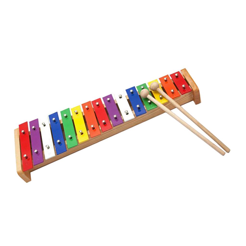 15 Notes Glockenspiel Xylophone Mallet Set Children Music Toys