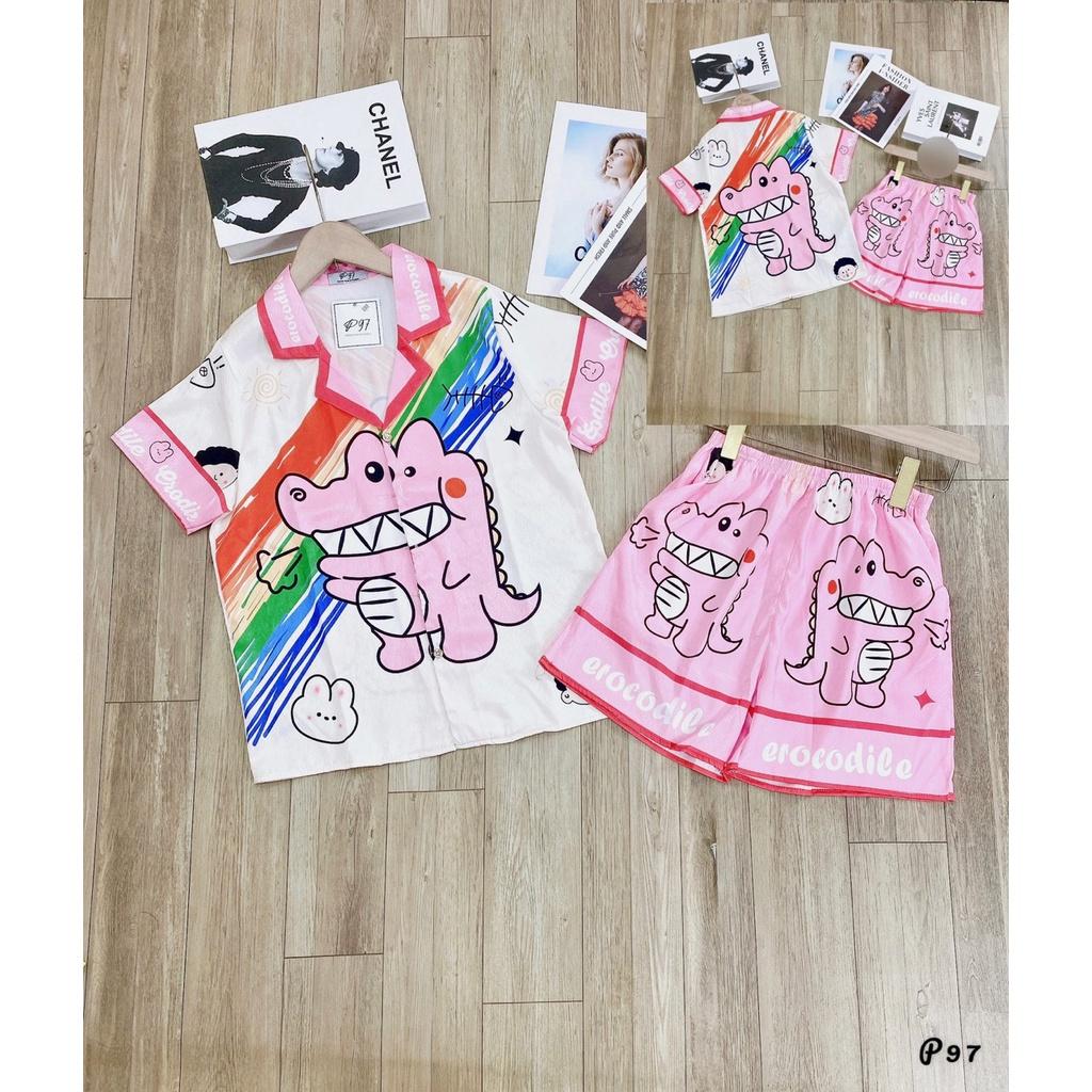 Lụa xước ánh kim bộ đồ ngủ áo cộc quần đùi nhiều mẫu siêu hot HHC Store