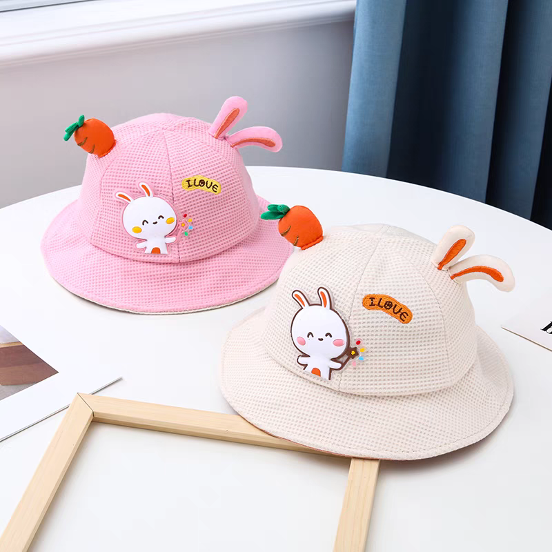 [KIDSALE] Mũ vành trẻ em hoạt hình thỏ cà rốt dễ thương êm nhẹ hút mồ hôi phù hợp mang đi học đi chơi NaHi ngochieu1111