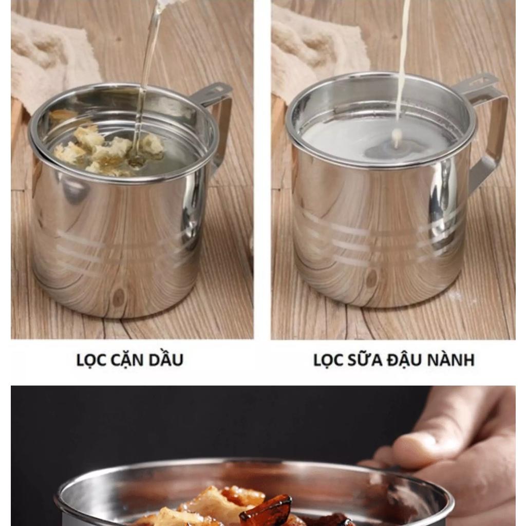 Ca Lọc Dầu Ăn Có Lưới Lọc Cặn Bằng Inox 304, Lọc Trái Cây, Lọc Chanh, Lọc Rau Má, Ca Lọc Đa Năng 1.2 Lít