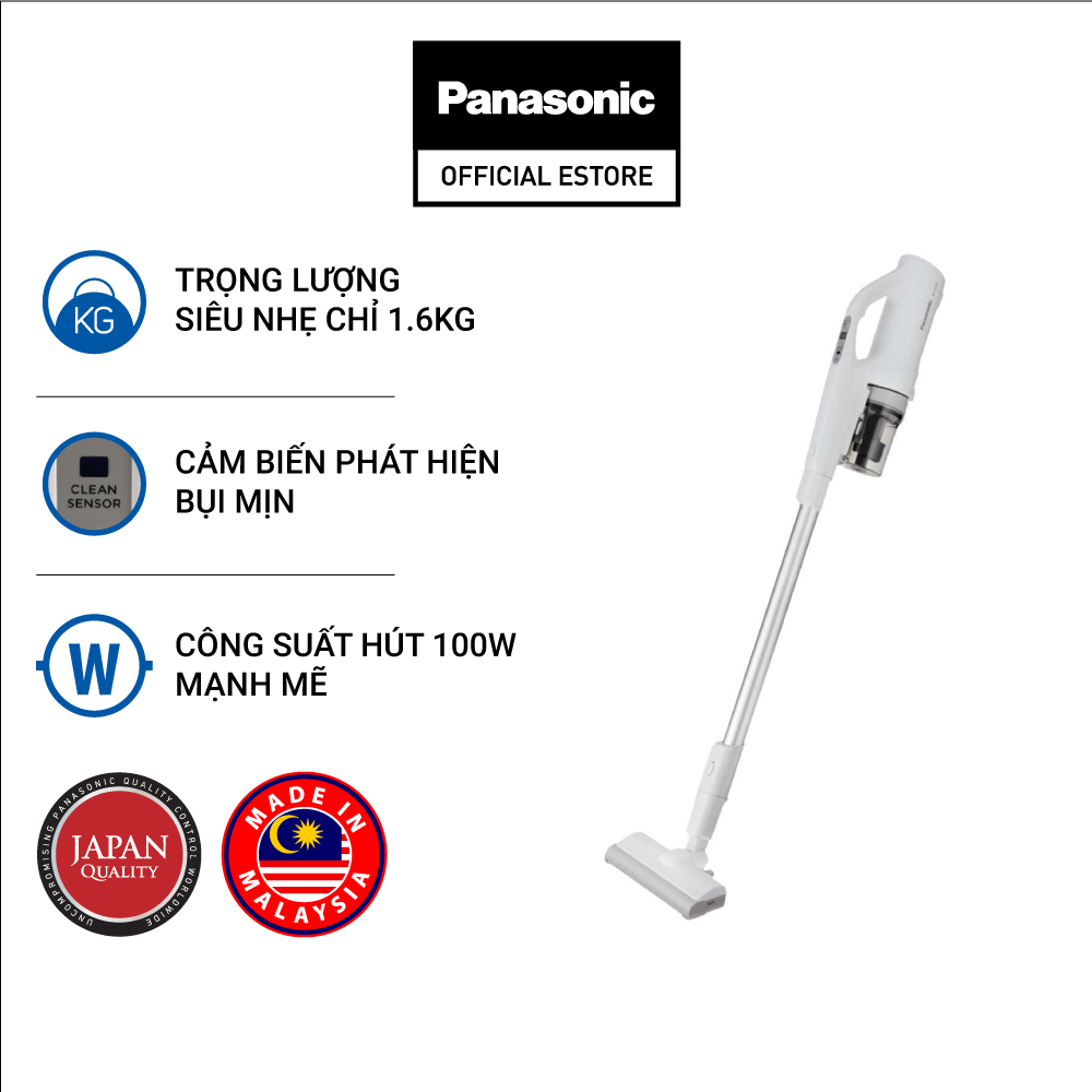 Máy hút bụi không dây cầm tay siêu nhẹ- Tích hợp cảm biến bụi mịn Panasonic MC-SB30JW049 - Hàng chính hãng