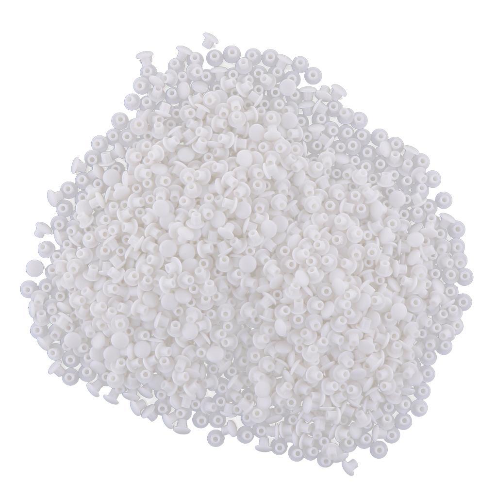 2X Set of 1000 Door Hinge Hole Cover Cabinet Plastic Screw Hole Blanking White