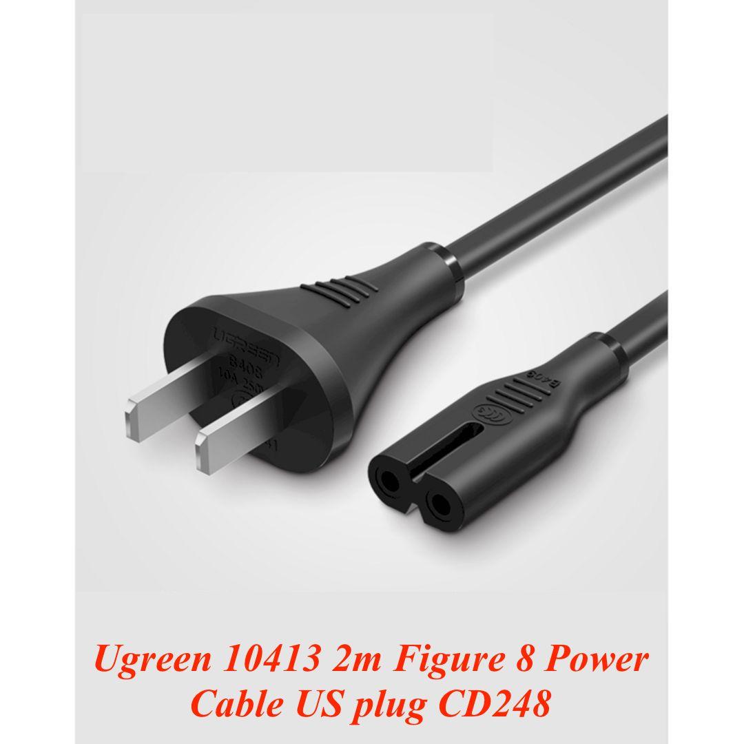 Ugreen UG10413CD248TK 2M Màu đen Dây nguồn sạc số 8 - HÀNG CHÍNH HÃNG