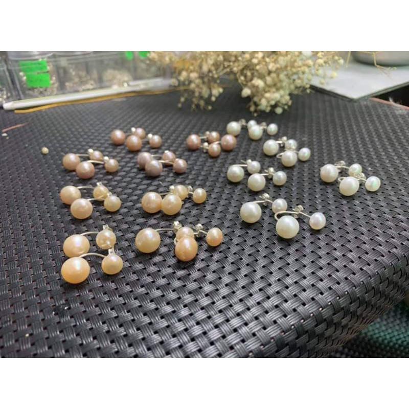 BÔNG TAI #NGỌC#TRAI# NƯỚC NGỌT BẠC TA- BÔNG DIO CONG TRAI NƯỚC NGỌT