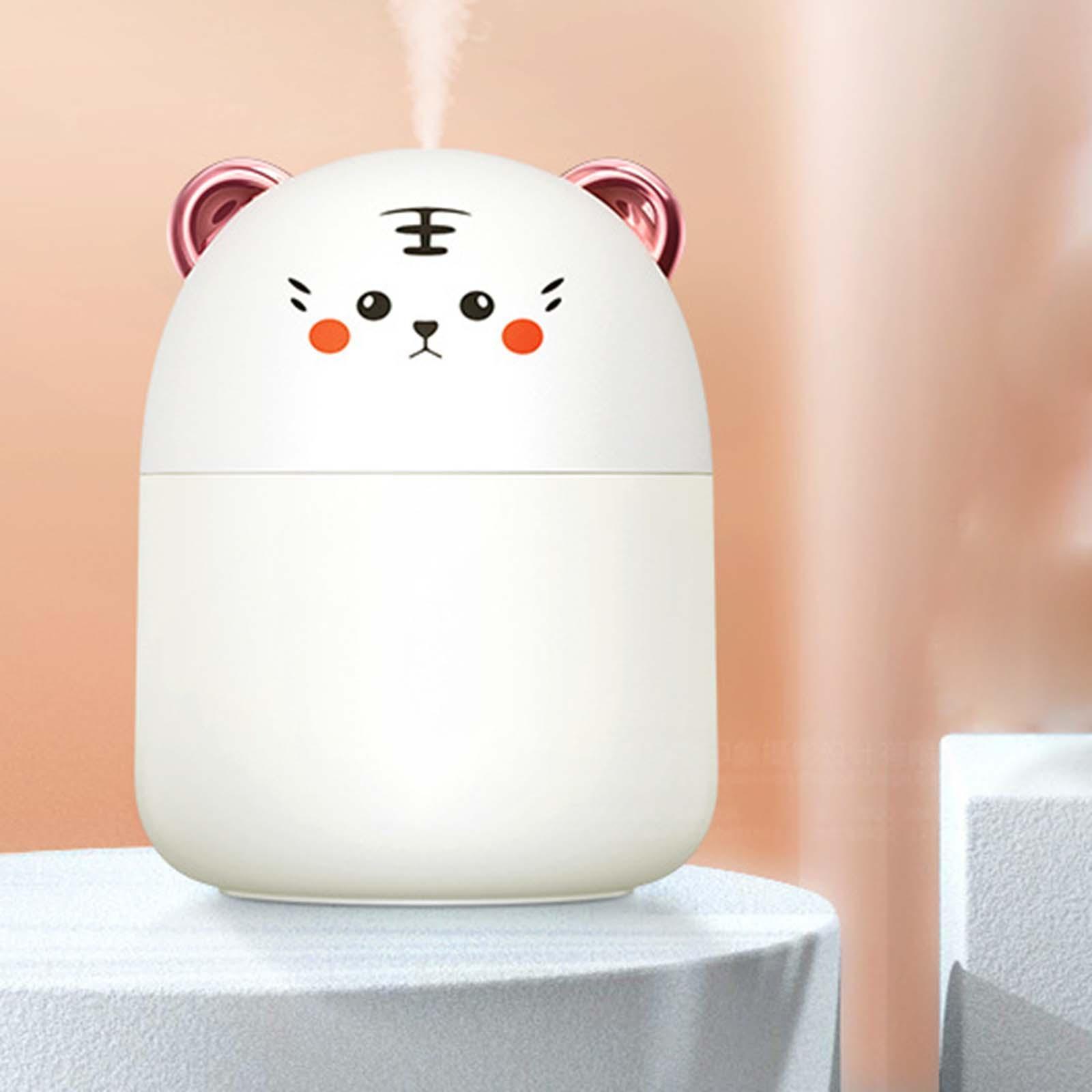 Desktop Humidifiers, 250ml Small Air Humidifier, Portable Mini Humidifiers for Bedroom, USB Cool Mist Sprayer with Night Light for Home,Office, Plants