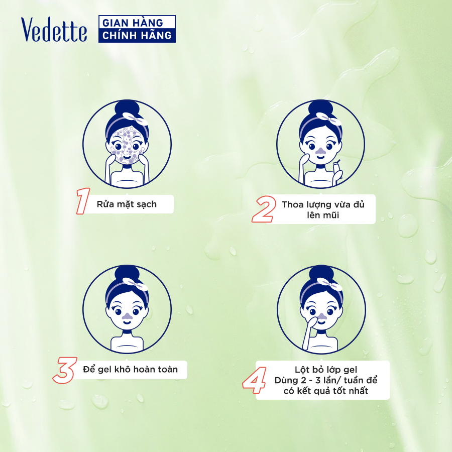 Gel lột mũi Vedette than hoạt tính 50ml