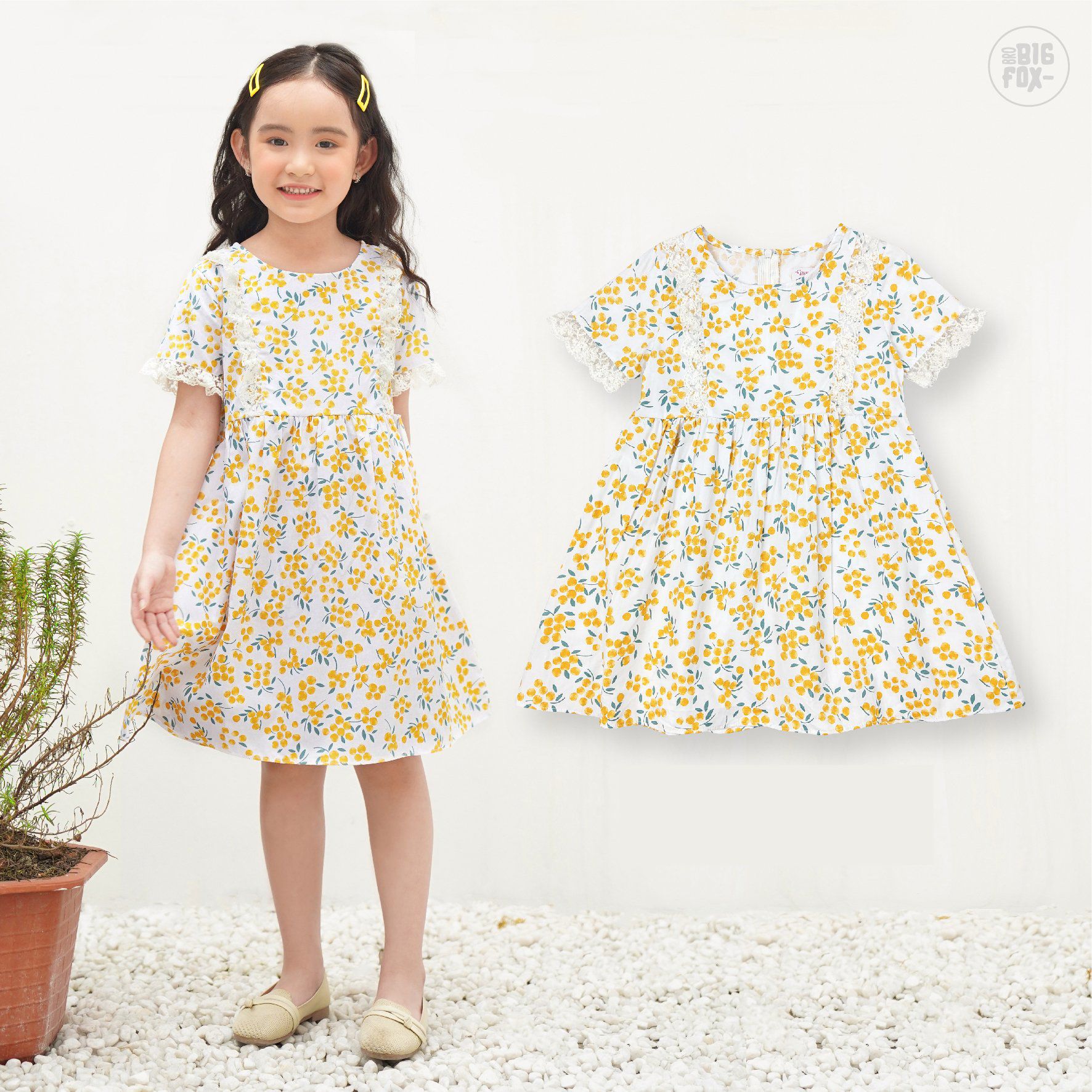 [3-11 TUỔI, 10KG-34KG] Váy Bé Gái Miss Meow Đầm Cho Bé Mùa Hè Size Đại Phối Ren Ngực (BF)