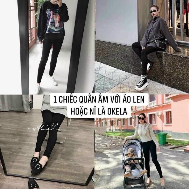 Quần leging nỉ lót lông siêu hít