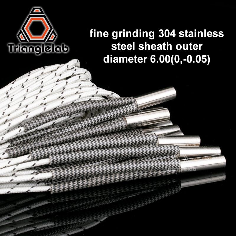 Máy in 3D Trianglelab 6*20 mm 12V / 24V 50W Hộp đựng nóng với cáp 100cm cho máy in 3D cho V6 Hotend Volcano MK8 MK9