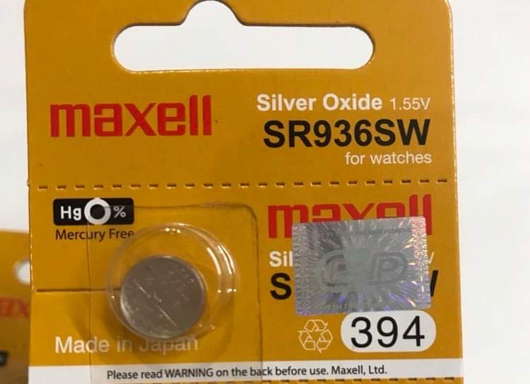 Pin Maxell SR936SW 1.55V Vĩ Vàng 394 chính hãng