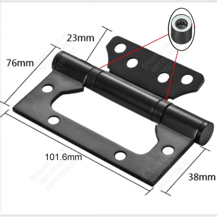 Bản lề lá âm Dương 4 inch bằng inox 304 dày 2.2mm cho cửa gỗ, cửa nhựa, cửa nhôm