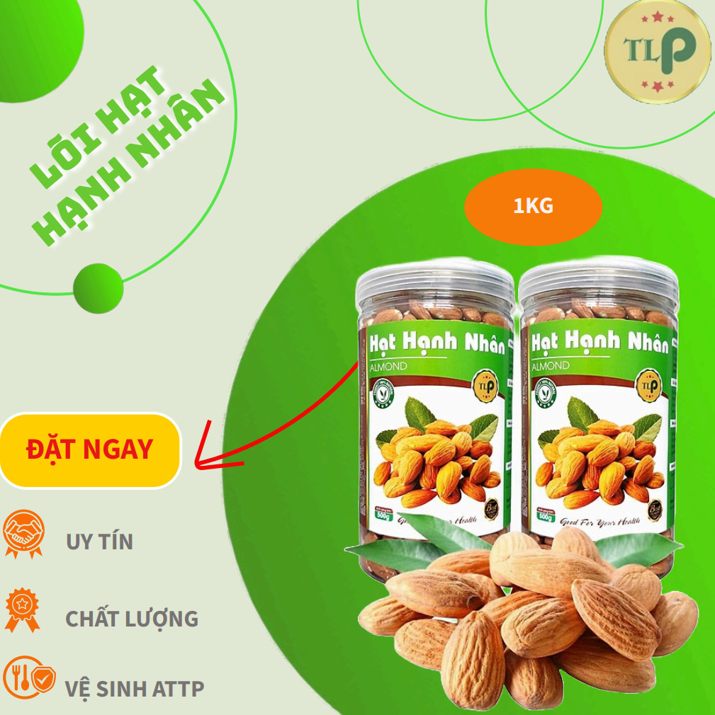 1KG LÕI HẠT HẠNH NHÂN CAO CẤP ĐÃ TÁCH VỎ - TÂN LỘC PHÁT