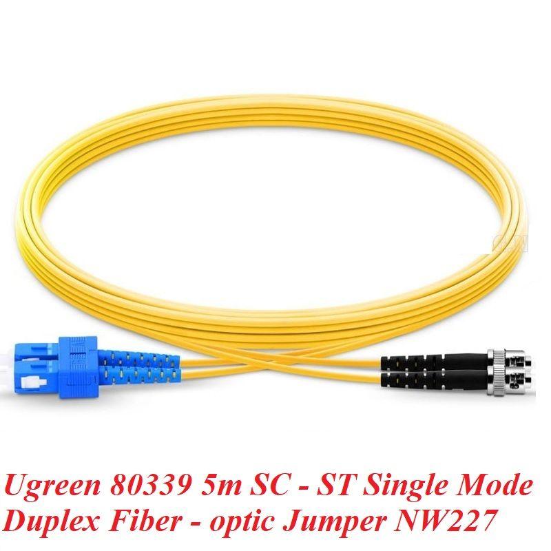 Hình ảnh Ugreen UG80339NW227TK 5M SC-ST Màu vàng Cáp nhảy quang Single mode Duplex Fiber - HÀNG CHÍNH HÃNG