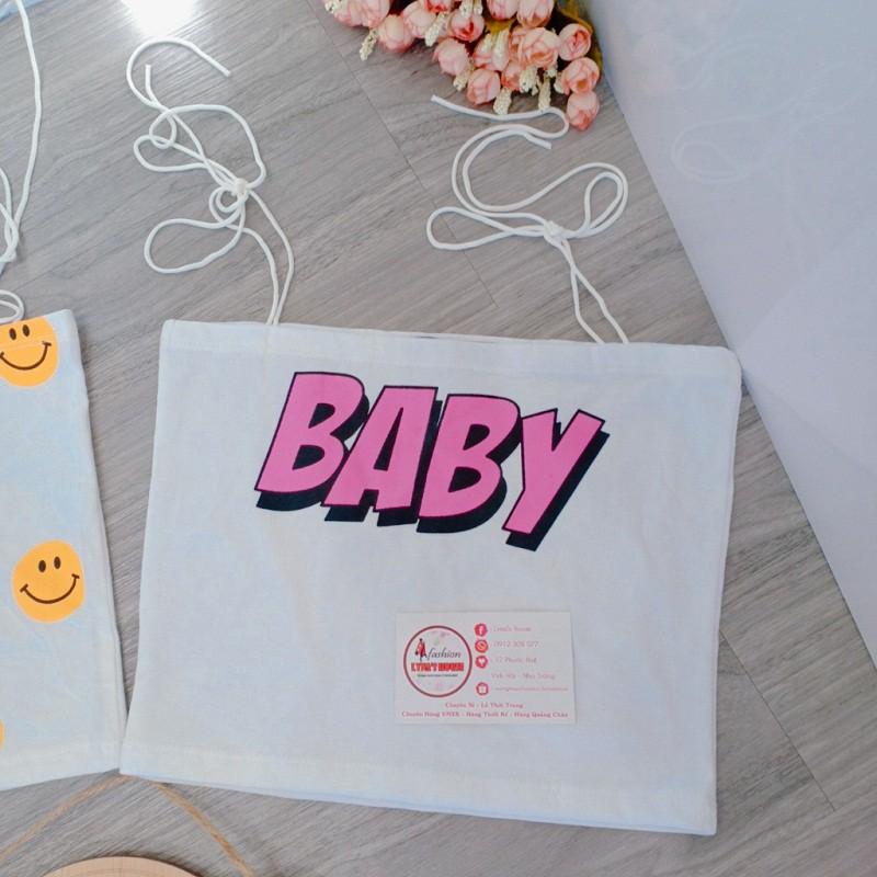 Áo Thun Hai Dây In Họa Tiết Mặt Cười Baby Siêu Cute LH56