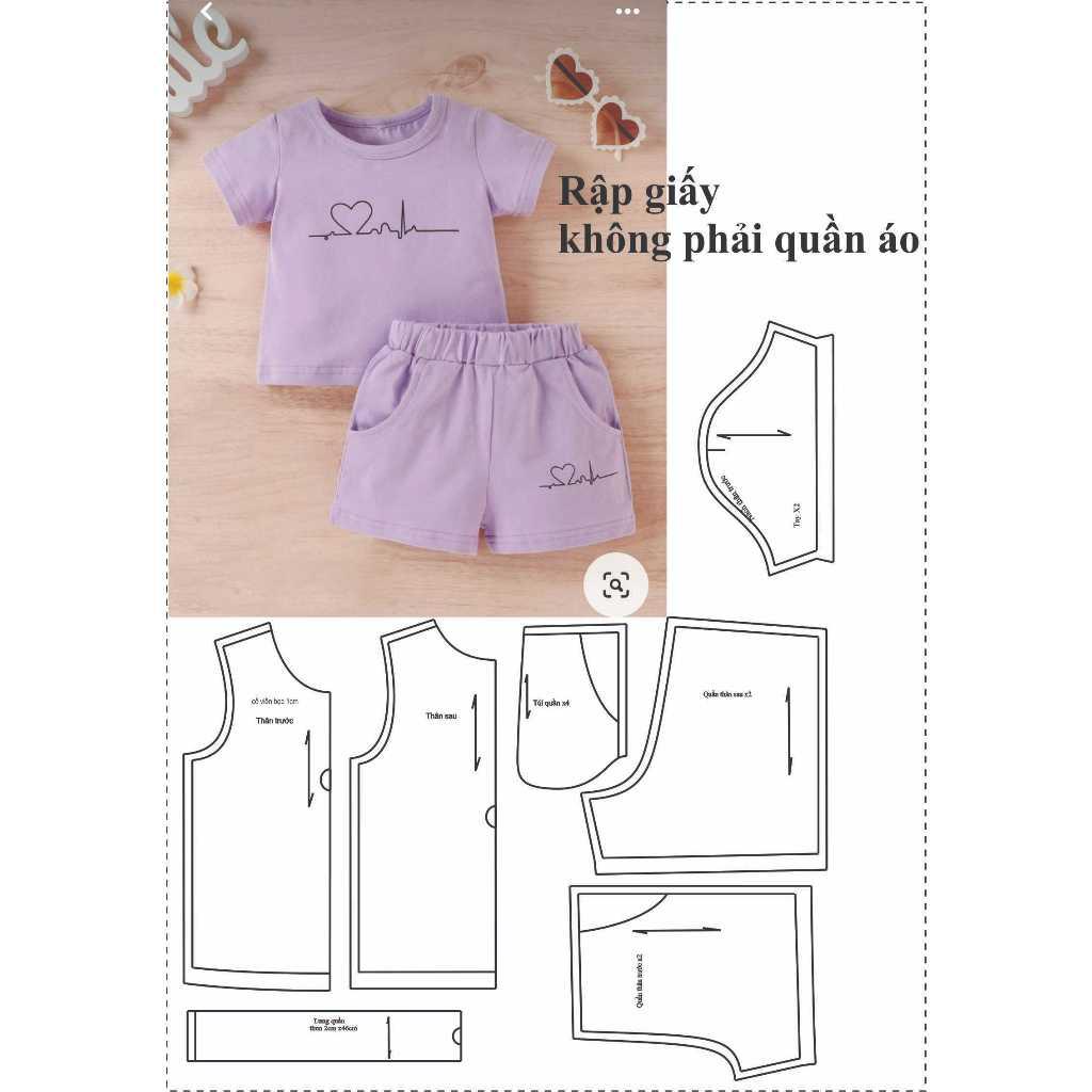 Rập giấy bộ đùi bé gái mã R488
