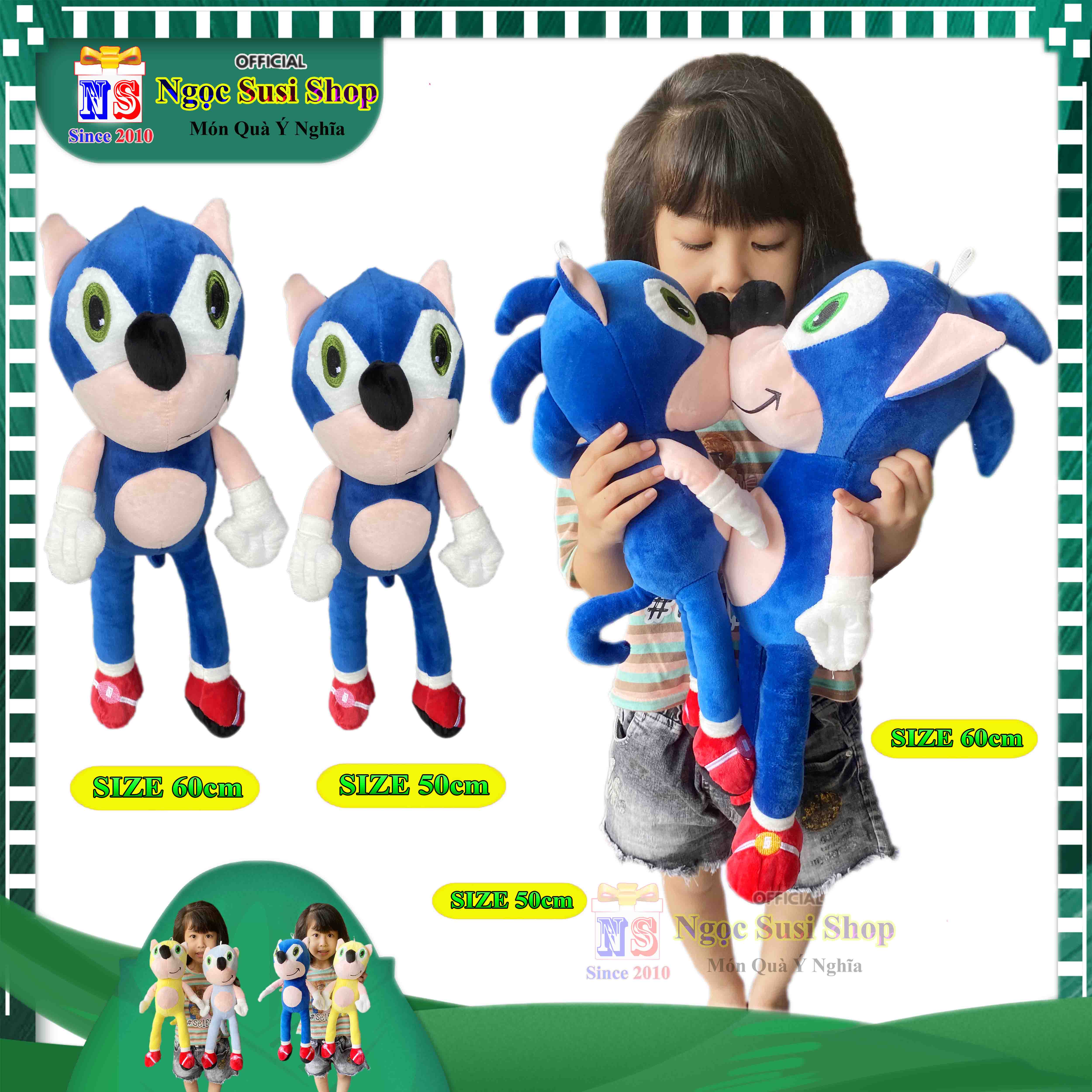 THÚ BÔNG GỐI ÔM NHIẾM SONIC CHO BÉ YÊU SIÊU CƯNG - THÚ BÔNG SONIC