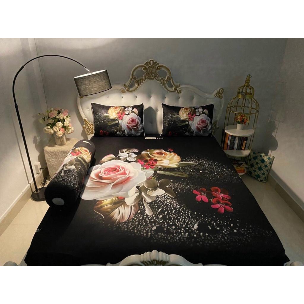 Bộ Drap gối thun Ý 5D Cao Cấp , mát lạnh, thấm hút tốt